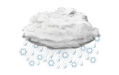 starker Schnee-Regen